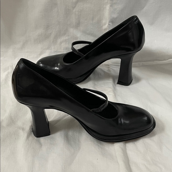 Via Spiga Black Mary Jane Chunky Heels -SZ 10 - Italy - Picture 6 of 12